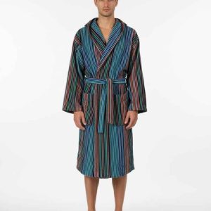 Kisené Accappatoio Velour Disegno Righe