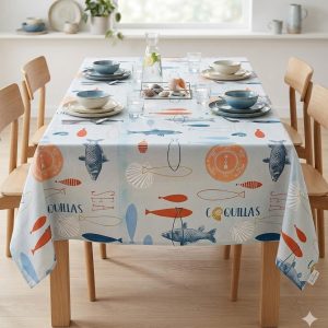 KISENE': Tovaglie Plastificate Anti-Macchia, Multi-Misura