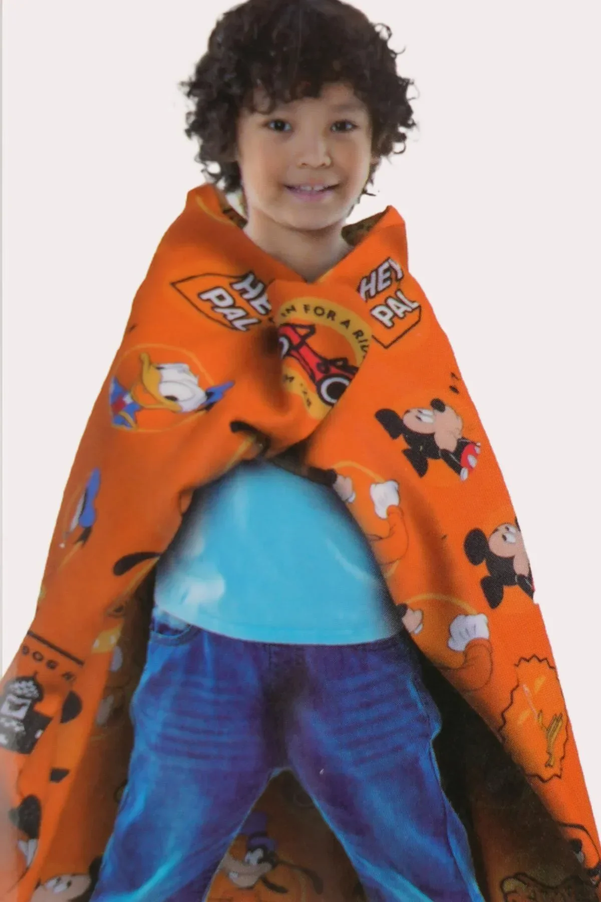 Plaid Flanella con Bottoni 100x140 Disegno Mickey - immagine 3