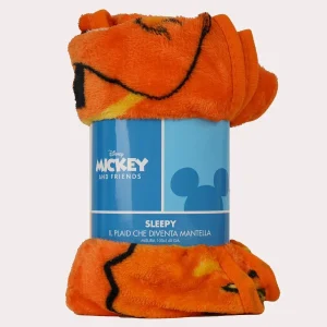 Plaid Flanella con Bottoni 100x140 Disegno Mickey