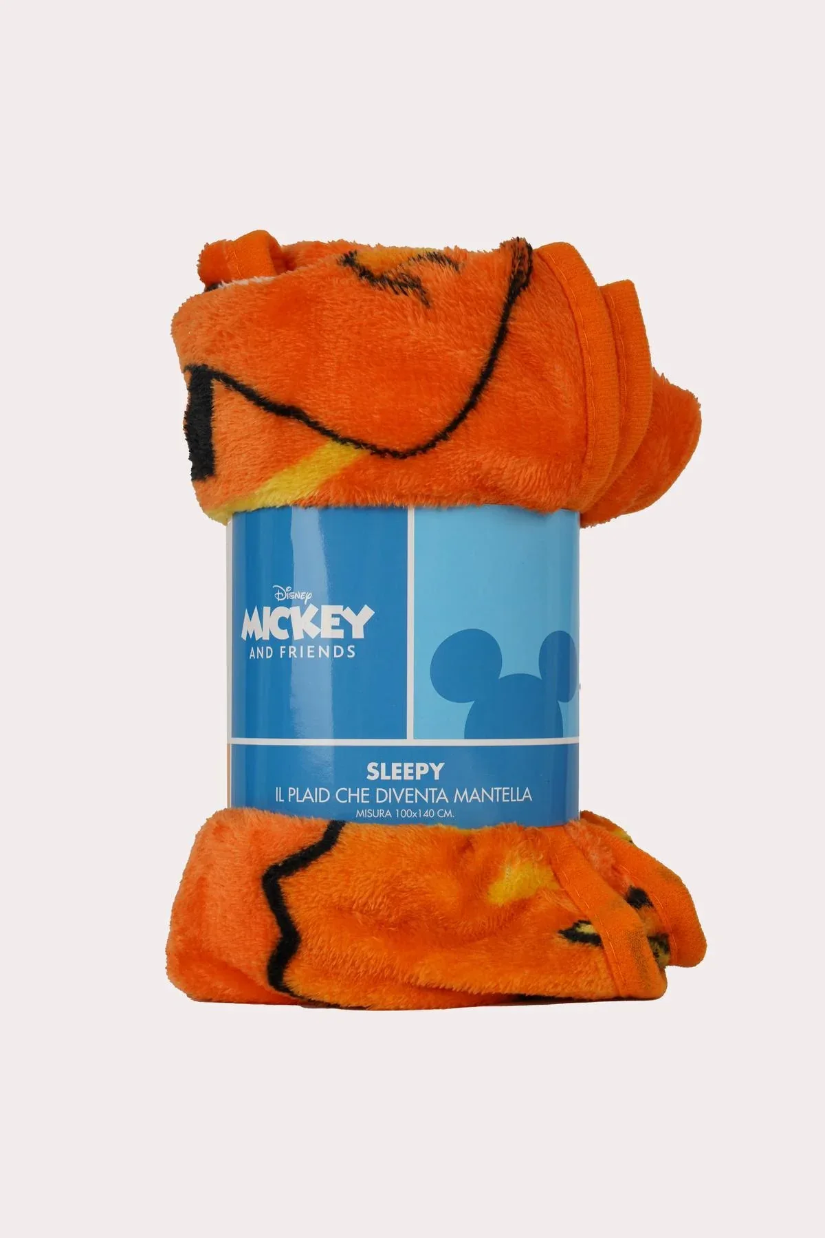 Plaid Flanella con Bottoni 100x140 Disegno Mickey