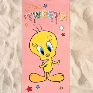 Telo Mare 70X140 Microfibra Disegno Titti