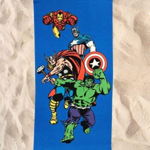 Telo Mare 70X140 Microfibra Disegno Avengers