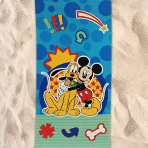 Telo Mare 70X140 Microfibra Disegno Mickey