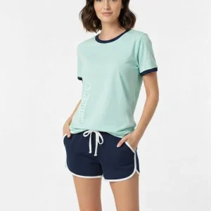 Pigiama Ragazza Mezza Manica Jersey Pantalone Corto Felpa Non Garzata