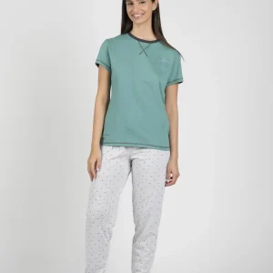 Pigiama Donna Mezza Manica Pantalone Lungo Romeo Gigli