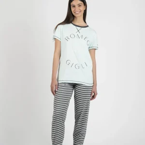 Pigiama Donna Mezza Manica Pantalone Lungo