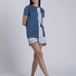 Pigiama Donna Mezza Manica Pantalone Corto