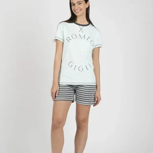 Pigiama Donna Mezza Manica Pantalone Corto