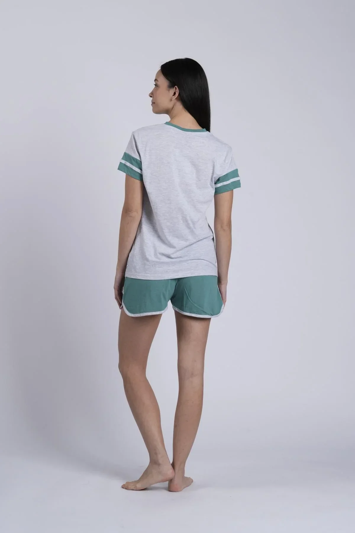 Pigiama Donna Mezza Manica Pantalone Corto - immagine 3