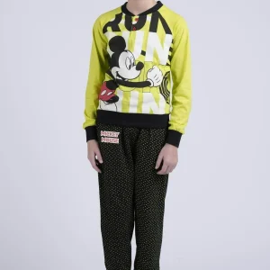 Pigiama Bimbo Manica Lunga Pantalone Lungo Disegno Mickey