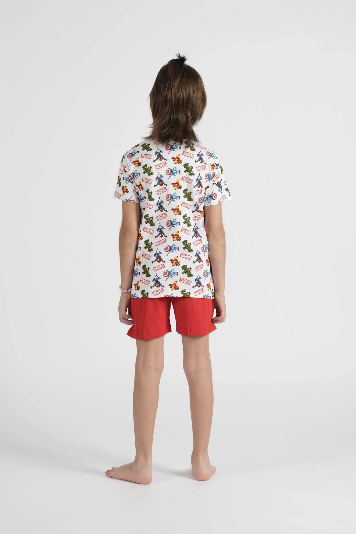 Pigiama Bimbo Mezza Manica Pantalone Corto Disegno Marvel - immagine 4