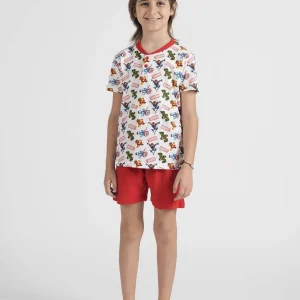 Pigiama Bimbo Mezza Manica Pantalone Corto Disegno Marvel