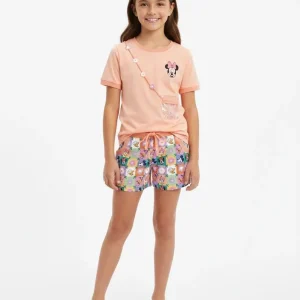 Pigiama Bimba Mezza Manica Pantalone Corto Disegno Minnie