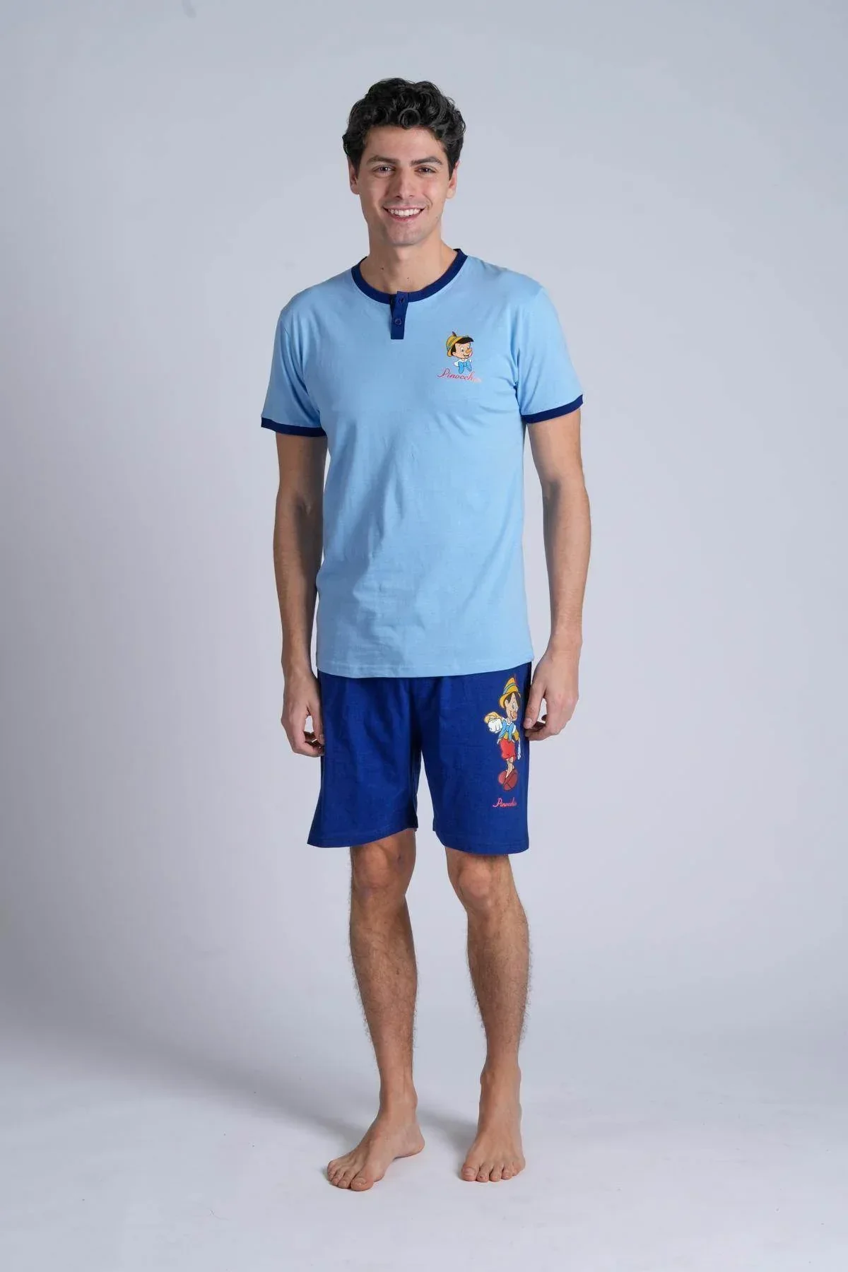 Pigiama Uomo Manica Lunga Pantalone Lungo - Disegno Pinocchio