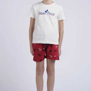 Pigiama Bimbo Mezza Manica Pantalone Corto Disegno Mickey