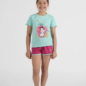 Pigiama Bimba Mezza Manica Pantalone Corto Disegno Biancaneve