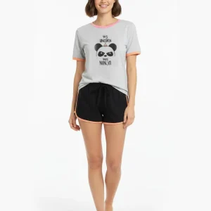 Set Donna Mezza Manica Pantalone Corto