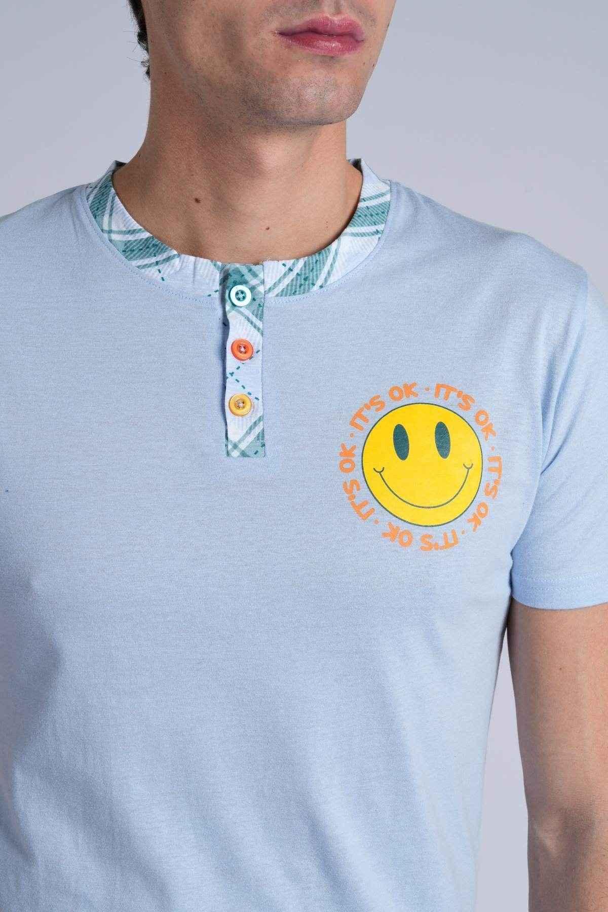 Pigiama Uomo Serafino Mezza Manica Pantalone Lungo - immagine 4