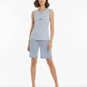 Pigiama Donna Serafino Giro Manica - Pantalone Ginocchio