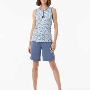 Pigiama Donna Serafino Giro Manica - Pantalone Ginocchio