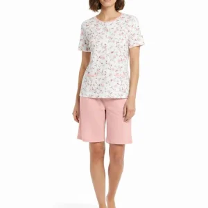 Pigiama Donna Mezza Manica Pantalone Ginocchio