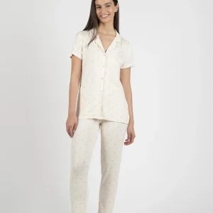 Pigiama Donna Viscosa Mezza Manica Pantalone Lungo
