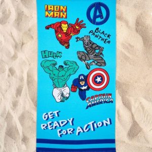 Telo Mare 70X140 Microfibra Disegno Avengers