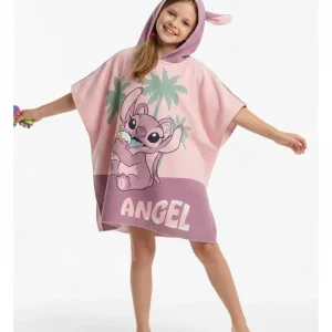 Asciugamano Poncho Bimbo Disegno Stitch