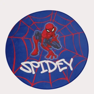 Tappeto Rotondo diametro 90cm Disegno Spiderman Antiscivolo