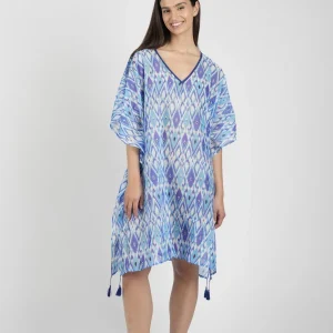 Kaftano Stampato Disegno Santorini