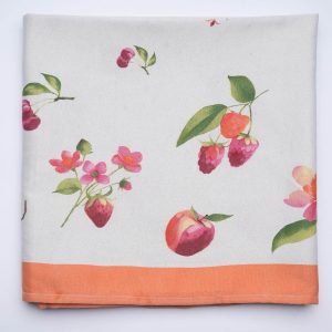 Tovaglia per 8 Disegno Ciliegie Kisené