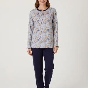 Pigiama Donna Kiwear Caldo Cotone Lungo