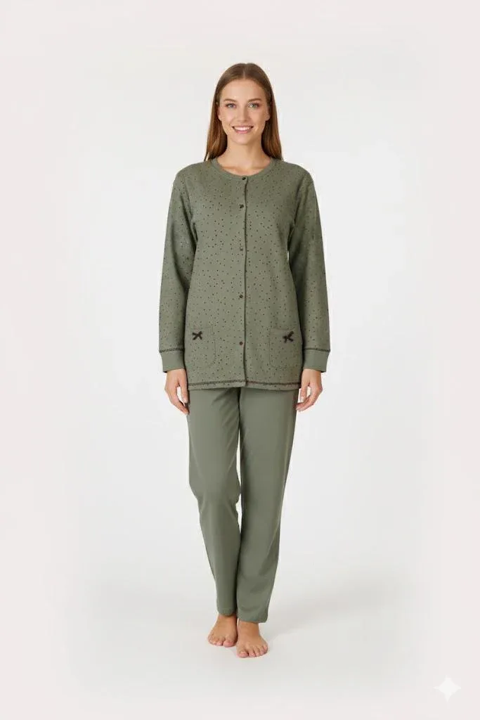 Kiwear: Pigiama Caldo Cotone Donna - immagine 6