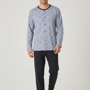 Pigiama Uomo Lungo KIWEAR Caldo Cotone