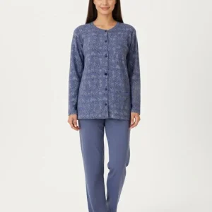 Pigiama Lungo Donna KIWEAR Caldo Cotone