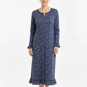 Camicia da Notte Donna Kiwear Lunga Caldo Cotone