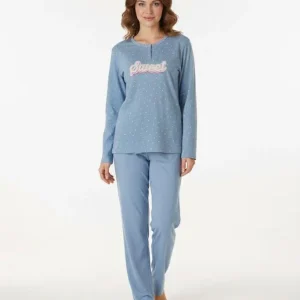 Lov It: Pigiama Lungo Donna Caldo Cotone