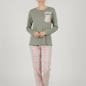 Pigiama Donna Manica Lunga in Caldo Cotone