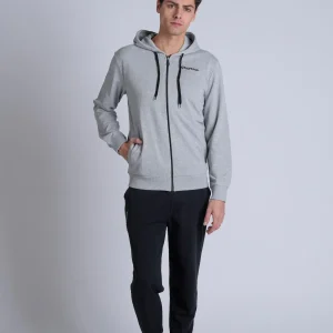 Top Uomo In Felpa Non Garzata Full Zip - Cappuccio