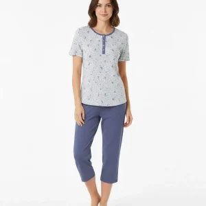 Pigiama Donna Mezza Manica Pantalone Pescatore