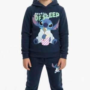 Pigiama in Felpa con Cappuccio Bimbo Stitch