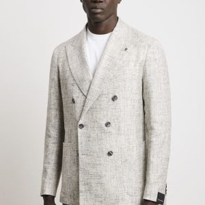 Tagliatore 3554 Giacca tramata doppio petto grigio