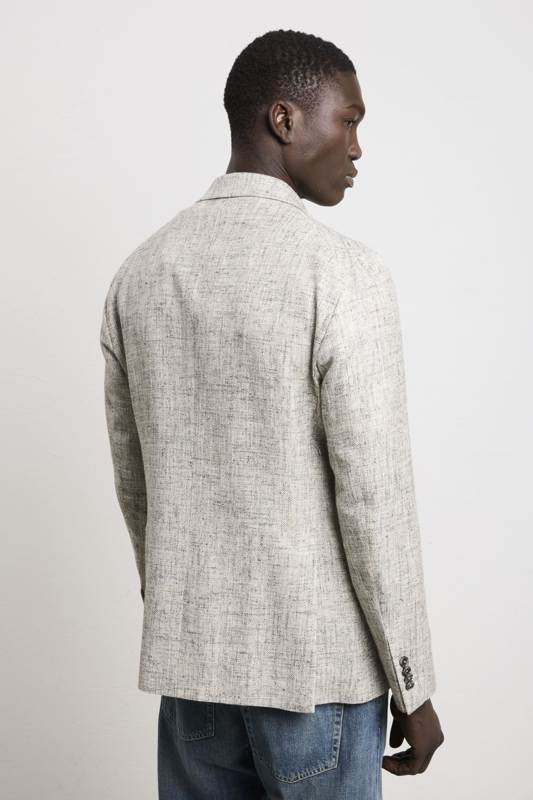 Tagliatore 3554 Giacca tramata doppio petto grigio - immagine 7