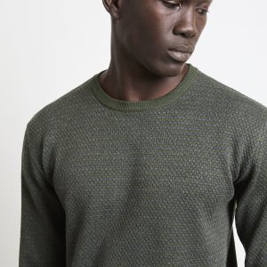 Hamaki-Ho 2809 Maglia verde punto pannocchia