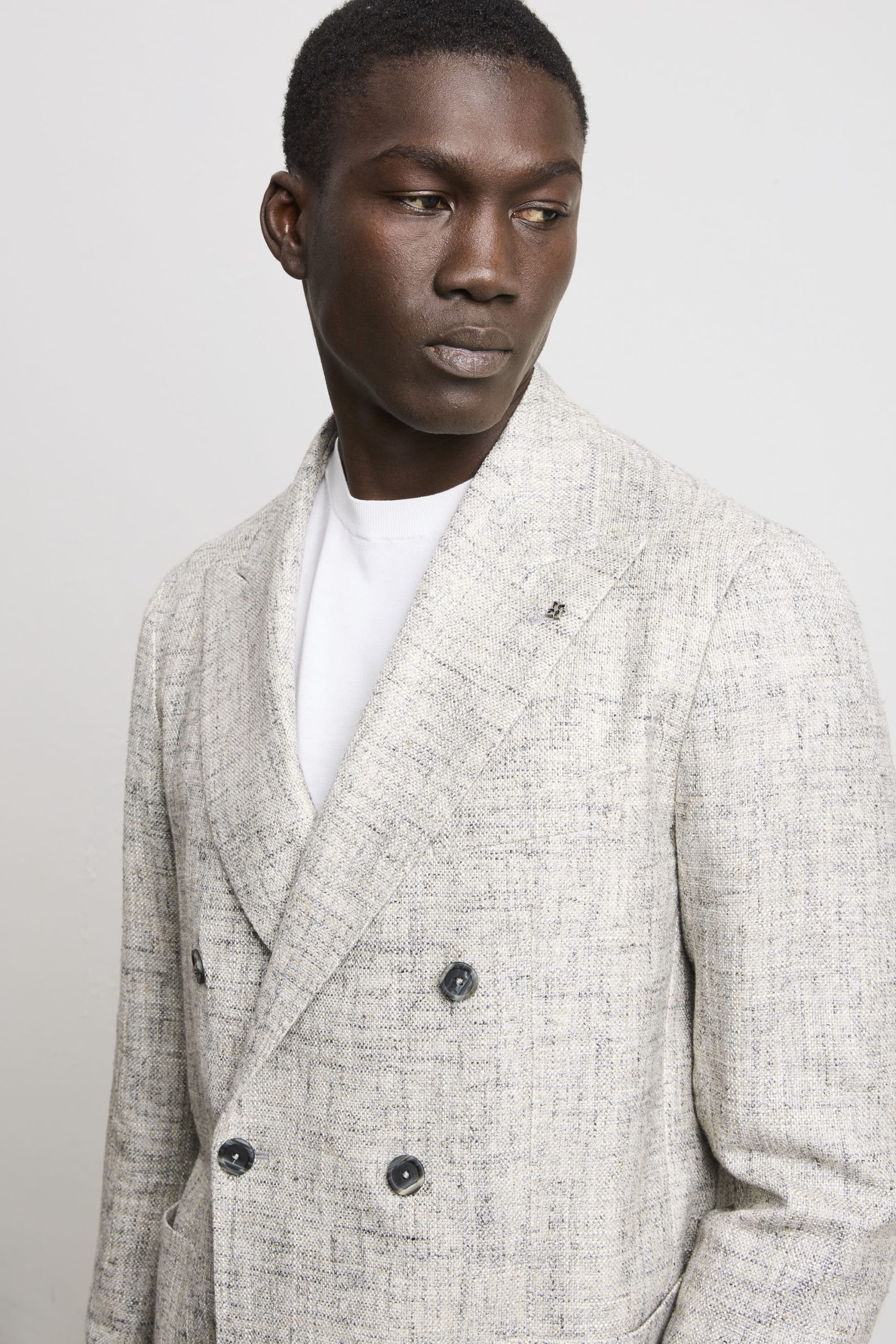 Tagliatore 3554 Giacca tramata doppio petto grigio - immagine 3