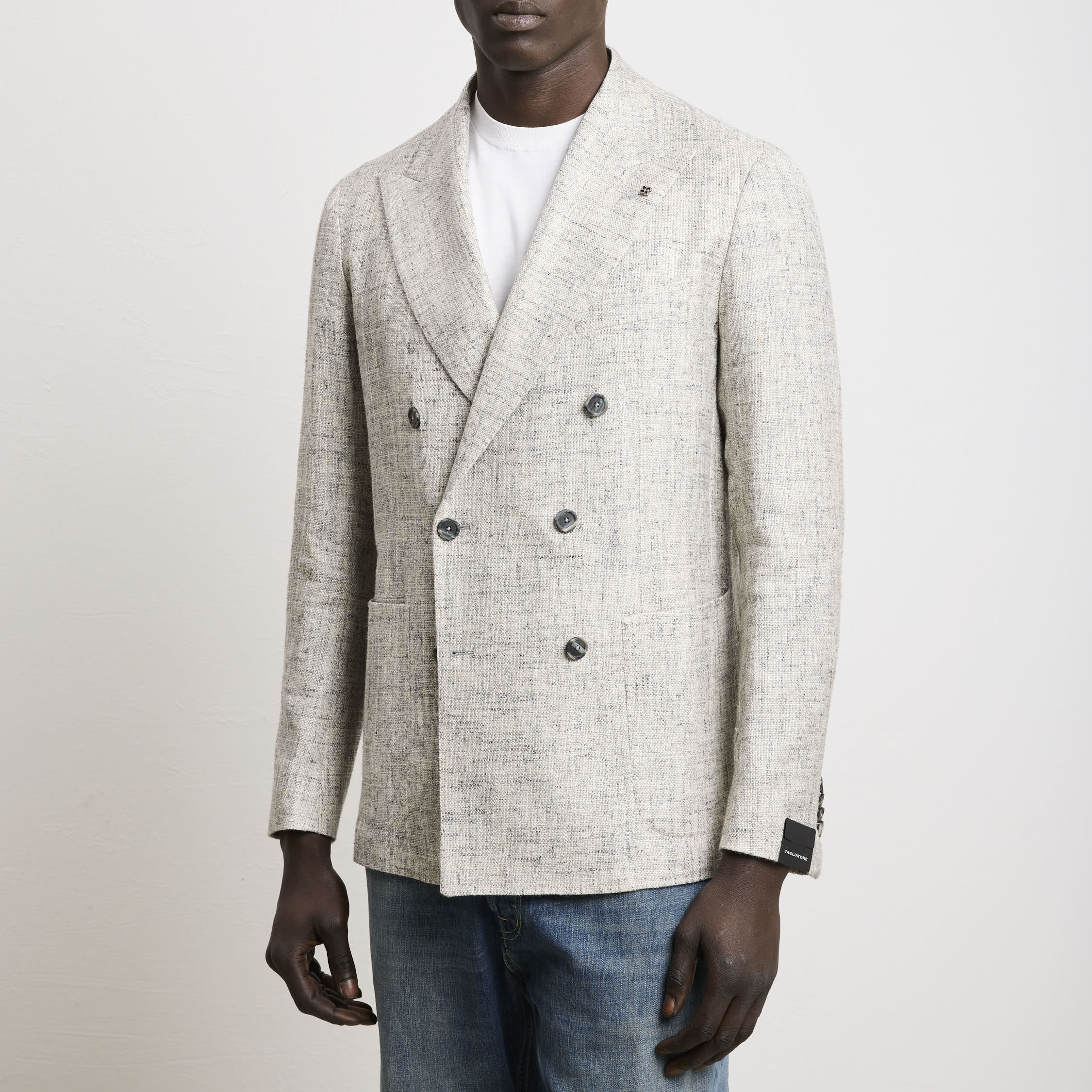 Tagliatore 3554 Giacca tramata doppio petto grigio - immagine 8