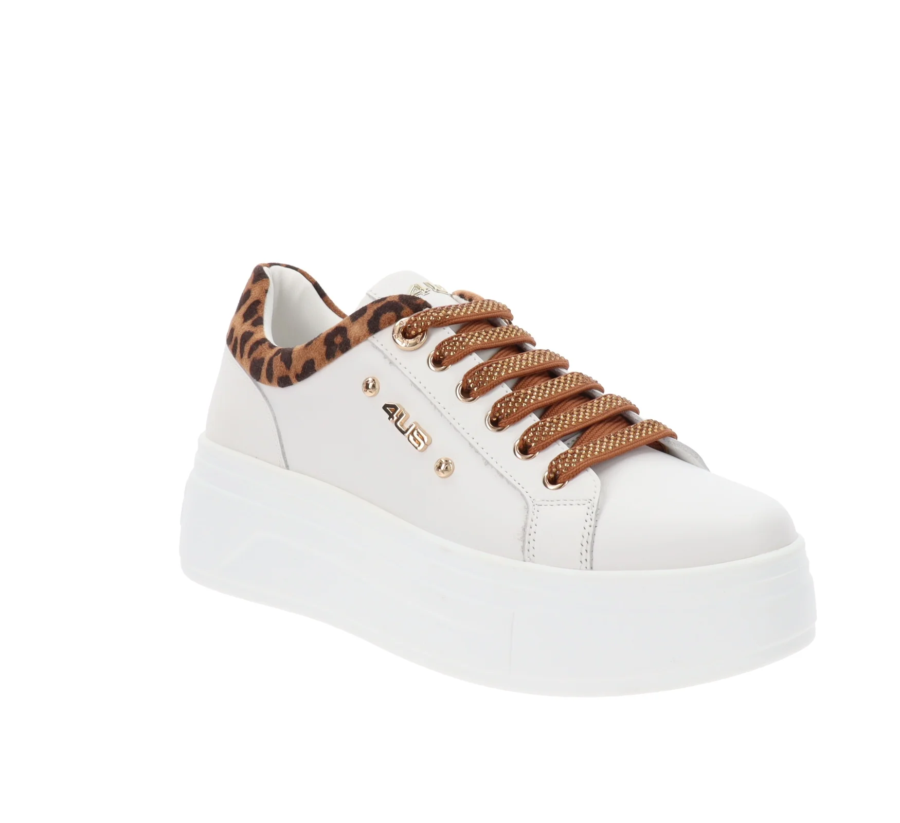 4US - Sneakers Donna in Pelle - immagine 3