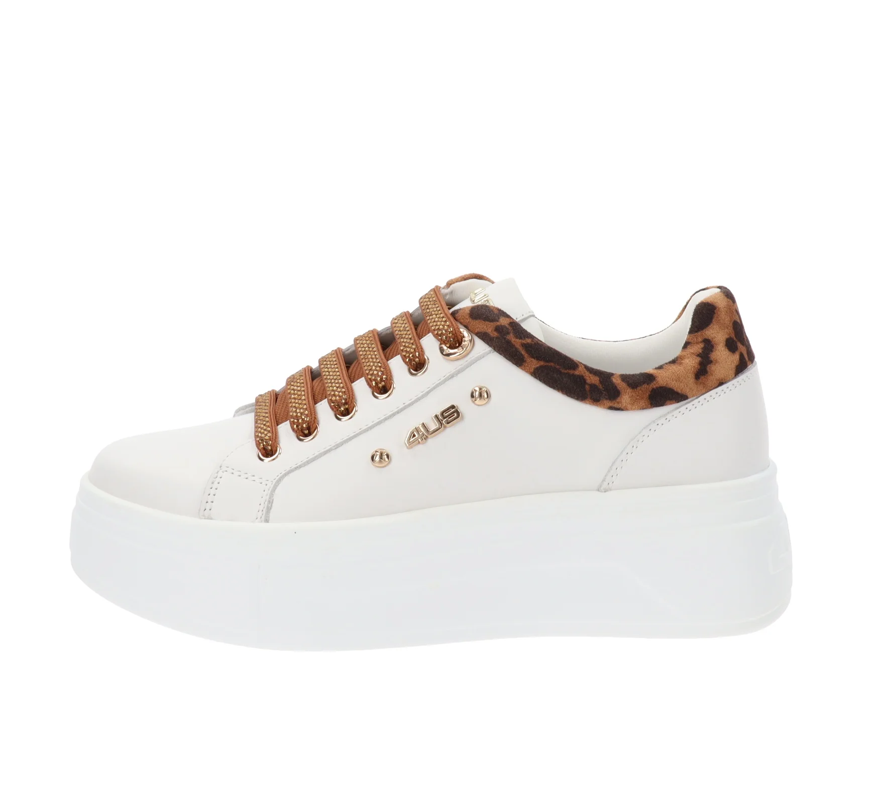 4US - Sneakers Donna in Pelle - immagine 8