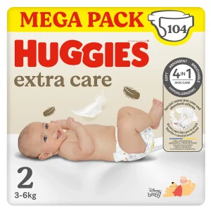 Huggies Pannolini Extra Care Taglia 2 (3-6 kg) Megapack 104 pezzi